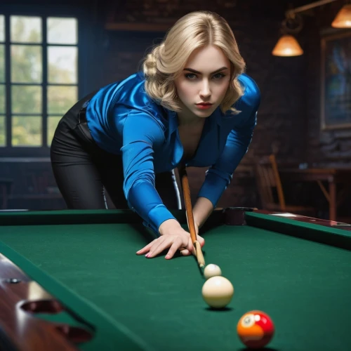 pool player,billiards,billiard,pocket billiards,english billiards,nine-ball,billiard ball,bar billiards,billiard table,blackball (pool),snooker,billiard room,straight pool,carom billiards,eight-ball,pool,pool ball,indoor games and sports,sports girl,blonde woman,Illustration,Paper based,Paper Based 02