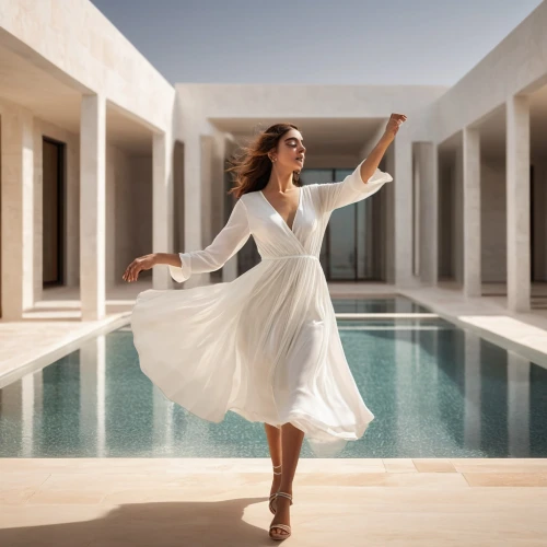 gracefulness,white winter dress,calyx-doctor fish white,white clothing,girl in white dress,female model,thermae,twirling,elegance,graceful,white silk,passion photography,robe,dancer,dance with canvases,fusion photography,white dress,dhabi,dance,luxury property,Photography,General,Natural