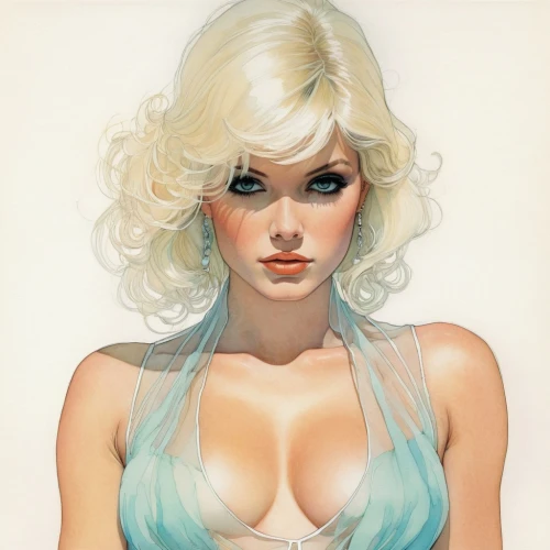 marylyn monroe - female,blonde woman,watercolor pin up,blonde girl,realdoll,white lady,pin ups,pin-up girl,blond girl,marilyn,the blonde in the river,retro pin up girl,fantasy woman,mamie van doren,marylin monroe,pin up girl,pin up,bouffant,pin-up,colour pencils,Illustration,Paper based,Paper Based 19