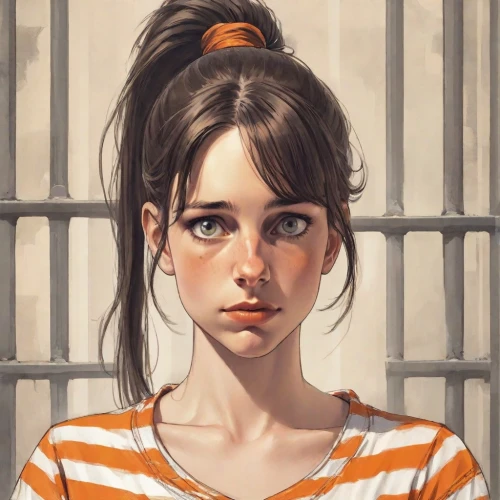 prisoner,girl portrait,portrait of a girl,the girl's face,young woman,girl in t-shirt,worried girl,detention,prison,clementine,girl in a long,child portrait,child girl,the girl in nightie,girl with cereal bowl,the girl,arbitrary confinement,girl studying,artist portrait,mystical portrait of a girl,Digital Art,Comic