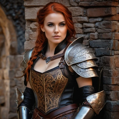 female warrior,celtic queen,breastplate,cuirass,knight armor,swordswoman,joan of arc,heavy armour,armour,warrior woman,fantasy woman,redheads,armor,celtic woman,paladin,strong woman,redhead,red-haired,fantasy warrior,strong women,Photography,General,Fantasy