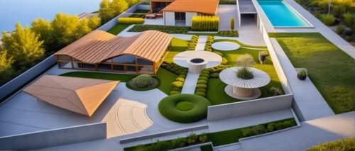 roof landscape,landscape designers sydney,3d rendering,landscape design sydney,luxury property,pool house,garden design sydney,grass roof,modern architecture,roof garden,roof top pool,render,house roofs,modern house,turf roof,holiday villa,cube stilt houses,artificial grass,roof terrace,corten steel,Photography,General,Realistic