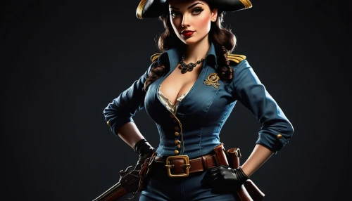 cowgirl,sheriff,pirate,cowgirls,the hat-female,piper,scout,girl with a gun,naval officer,girl with gun,steampunk,pirate treasure,vesper,pubg mascot,policewoman,lasso,musketeer,lady medic,lara,western,Illustration,Realistic Fantasy,Realistic Fantasy 05