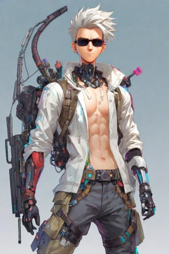 male character,stylish boy,cyberpunk,cyber glasses,punk design,engineer,jackal,ninja,gangstar,pubg mascot,guilinggao,jin deui,3d man,mercenary,man's fashion,punk,tangelo,screw gun,karl,scrap dealer,Digital Art,Anime