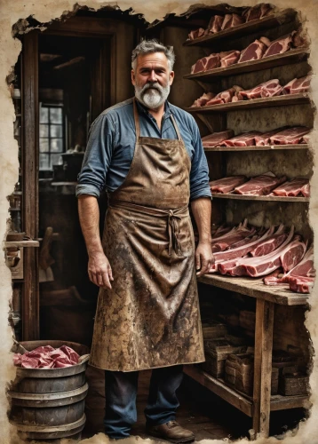 butcher shop,butcher,dryaged,blacksmith,butcher ax,chief cook,cured meat,butchery,southern cooking,meat cutter,east-european shepherd,tinsmith,beef rydberg,salt-cured meat,pig's trotters,shoemaker,winemaker,salumi,lardo,meat products,Photography,General,Fantasy