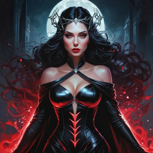 scarlet witch,fantasy woman,evil woman,darth talon,the enchantress,sorceress,vampire woman,goddess of justice,black widow,widow,dark angel,vampira,gothic woman,devil,femme fatale,fantasy art,medusa,queen of the night,vampire lady,wonderwoman,Conceptual Art,Fantasy,Fantasy 21