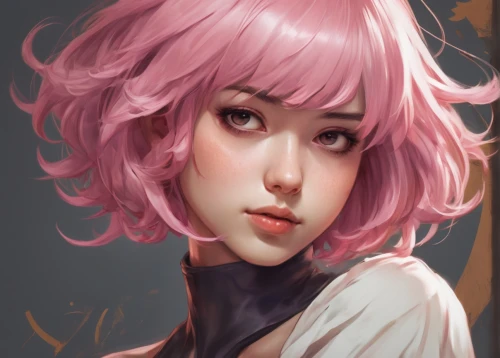 digital painting,lychee,peony pink,pink peony,pink diamond,pink quill,camellia,lychees,pink hair,pink lady,peony,october pink,luka,rose quartz,fantasy portrait,girl portrait,natural pink,nora,dusky pink,pink beauty,Conceptual Art,Fantasy,Fantasy 01