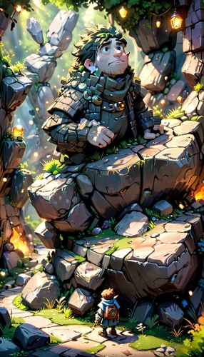 mushroom landscape,background with stones,stone background,forest glade,mountain stone edge,fairy village,mountain spring,stone garden,druid grove,cartoon forest,forest floor,frog background,stacked stones,fantasy landscape,cartoon video game background,mushroom island,fairy forest,alpine crossing,stacked rock,forest path,Anime,Anime,Cartoon