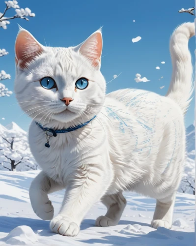 white cat,blue eyes cat,cat with blue eyes,snowball,snowshoe,winter animals,cat on a blue background,snowy,cat vector,snow scene,the snow queen,winterblueher,cute cat,winter background,snow ball,japanese bobtail,siberian,christmas snowy background,british shorthair,snow cherry,Unique,Design,Infographics