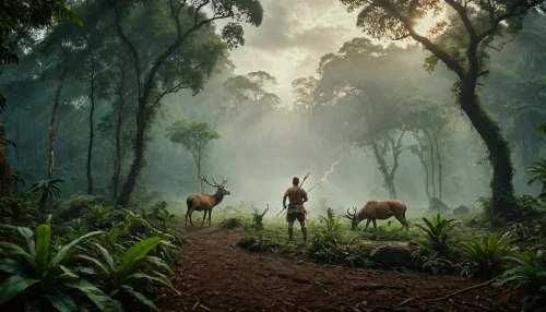 forest animals,borneo,rain forest,jungle,hunting scene,indonesia,rainforest,forest workers,rwanda,east java,tarzan,africa,man and horses,the forest,kerala,sumatran,green forest,foggy forest,wilderness,woodland animals