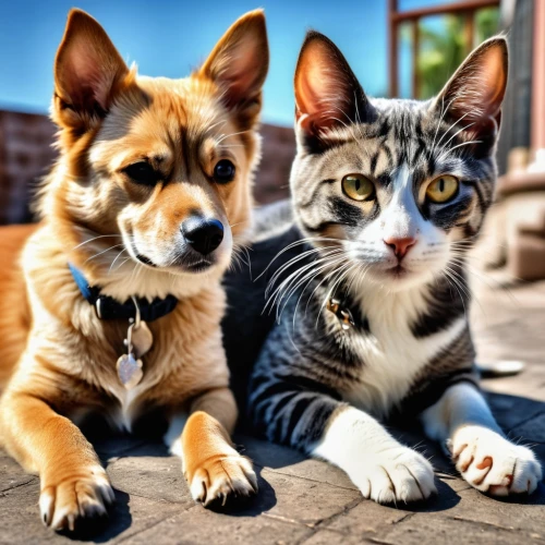 dog - cat friendship,dog and cat,pet vitamins & supplements,american wirehair,cute animals,strays,two cats,pet adoption,two friends,animal photography,german shepards,color dogs,corgis,two dogs,breed cat,cat family,street dogs,dog cat,malinois and border collie,felines,Photography,General,Realistic