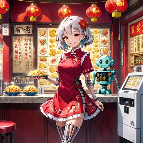 takoyaki,xiaolongbao,bakery,izakaya,waitress,anime japanese clothing,spring festival,pastry shop,chinese cuisine,kawaii foods,siu mei,salesgirl,macaron,dongfang meiren,darjeeling,sushi japan,china cny,japanese restaurant,ice cream shop,mid-autumn festival,Anime,Anime,Traditional