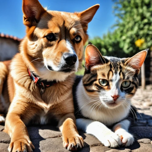 dog - cat friendship,pet vitamins & supplements,dog and cat,the pembroke welsh corgi,corgis,american wirehair,companion dog,pembroke welsh corgi,malinois and border collie,strays,two friends,pet adoption,ear tags,two cats,two dogs,dog cat,cute animals,dog photography,adopt a pet,best friends,Photography,General,Realistic