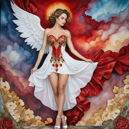 baroque angel,queen of hearts,winged heart,fire angel,cupido (butterfly),angel,cupid,fantasy art,angel wings,valentine pin up,valentine day's pin up,angel wing,angel girl,vintage angel,fantasy woman,goddess of justice,aphrodite,dove of peace,the angel with the veronica veil,fallen angel,Photography,General,Realistic
