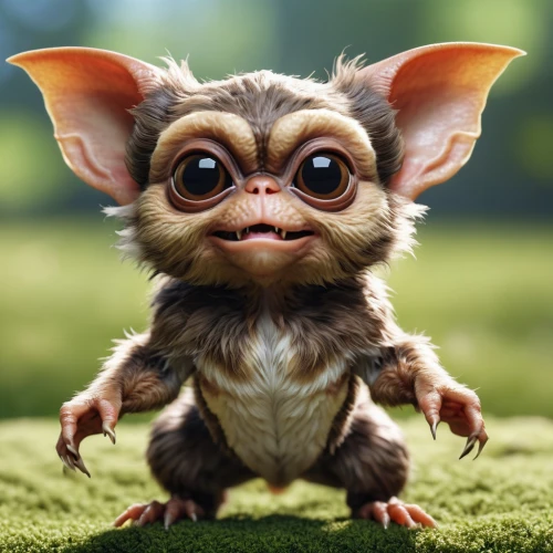 mouse eared bat,aye-aye,wicket,mouse lemur,goblin,cute animal,cute cartoon character,vampire bat,paraguay pyg,critter,tamarin,monchhichi,loris,bat,small animal,yoda,baby animal,imp,knuffig,don't get angry,Photography,General,Realistic