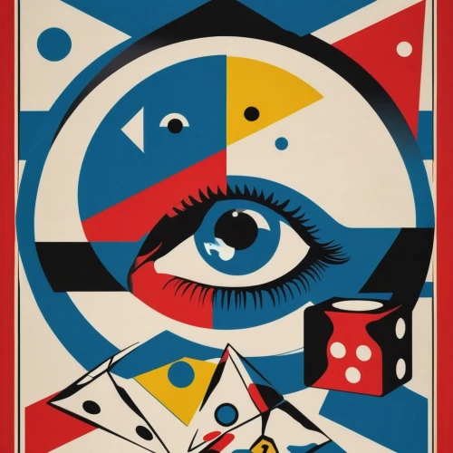 roy lichtenstein,playing card,all seeing eye,deck of cards,parcheesi,italian poster,abstract eye,abstract retro,playing cards,cool pop art,eye ball,popart,bull's eye,cosmic eye,escher,optician,eye,play cards,film poster,martini,Art,Artistic Painting,Artistic Painting 43