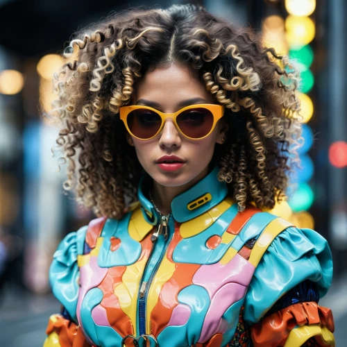 color glasses,retro woman,retro women,fashion street,vibrant color,retro girl,vintage fashion,eye glass accessory,afroamerican,cyber glasses,colorful life,harlequin,colorful,street fashion,fashionable girl,vibrant,eyewear,colorful floral,afro-american,artificial hair integrations,Photography,General,Sci-Fi