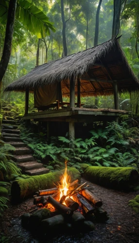 campfire,ryokan,firepit,fireside,campfires,campsite,log fire,house in the forest,fire pit,japanese shrine,lodge,barbecue area,fire place,fire bowl,camp fire,world digital painting,fireplaces,japanese-style room,fireplace,log cabin,Photography,General,Fantasy