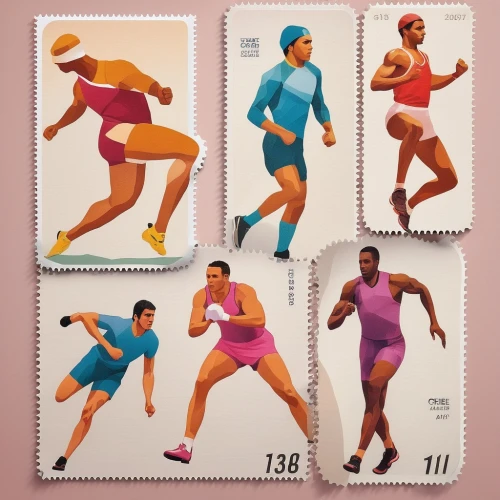 postage stamps,stamps,stamp collection,postage stamp,female runner,workout icons,4 × 400 metres relay,postage,postal labels,heptathlon,philatelist,4 × 100 metres relay,track and field athletics,paper dolls,middle-distance running,track and field,post-it notes,wall calendar,mail icons,pushpins,Photography,General,Realistic