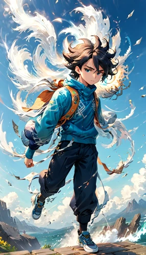 little girl in wind,wind warrior,takikomi gohan,son goku,wind wave,nimbus,wind,goku,wind machine,winds,the wind from the sea,windy,mountain spirit,flying girl,ear of the wind,kame sennin,the spirit of the mountains,sakana,cloud,my hero academia,Anime,Anime,General