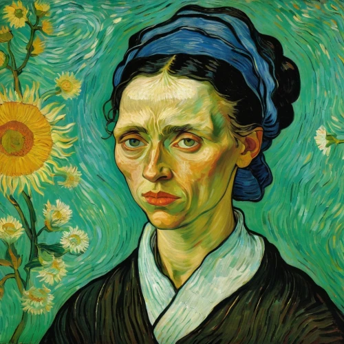 vincent van gogh,vincent van gough,portrait of a woman,portrait of a girl,self-portrait,post impressionism,girl in flowers,post impressionist,woman portrait,david bates,old woman,woman's face,flora,fiori,woman with ice-cream,artist portrait,frida,flower painting,marguerite,elderly lady,Art,Artistic Painting,Artistic Painting 03