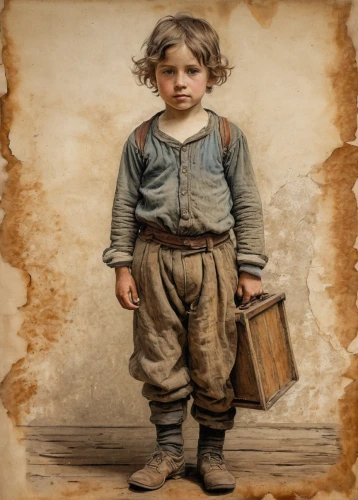 child portrait,a carpenter,children of war,nomadic children,foundling,child,peddler,photos of children,vintage children,child with a book,chimney sweep,child labour,blue-collar worker,child care worker,orphans,shoeshine boy,east-european shepherd,a child,tradesman,pilgrim,Photography,General,Natural