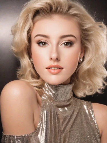 airbrushed,marylyn monroe - female,vintage makeup,short blond hair,cool blonde,sparkling,dazzling,silver,vintage angel,beautiful young woman,silvery,jeweled,model beauty,sparkly,angelic,aluminum foil,realdoll,gena rolands-hollywood,elsa,beautiful face