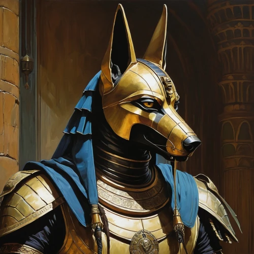 pharaoh,tutankhamun,tutankhamen,horus,gold mask,golden mask,pharaoh hound,kosmus,jackal,equestrian helmet,king tut,pharaonic,doberman,ancient egyptian,anglo-nubian goat,capitoline wolf,cowl vulture,ramses,imperator,crusader,Conceptual Art,Fantasy,Fantasy 15