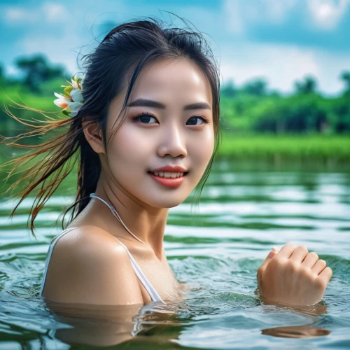 vietnamese woman,girl on the river,water nymph,vietnamese,girl on the boat,miss vietnam,asian woman,asian girl,phuquy,in water,water lotus,female swimmer,vietnam,photoshoot with water,vietnam's,viet nam,vietnam vnd,bia hơi,green water,the blonde in the river,Photography,General,Realistic