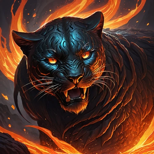 panther,leopard's bane,firestar,fire background,canis panther,fire eyes,lion - feline,felidae,head of panther,big cat,wildcat,jaguar,feral,cat warrior,cat vector,fiery,firethorn,panthera leo,fire red eyes,roaring,Conceptual Art,Fantasy,Fantasy 17