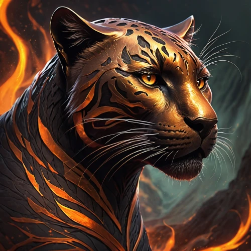 leopard's bane,firestar,felidae,bengal tiger,tiger,a tiger,royal tiger,panthera leo,tiger png,asian tiger,forest king lion,fire background,firethorn,tiger head,chestnut tiger,big cat,bengal,tigerle,lion - feline,zodiac sign leo,Conceptual Art,Fantasy,Fantasy 17