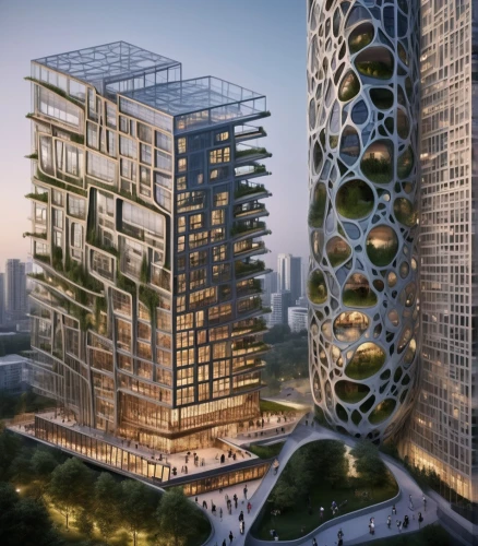 futuristic architecture,building honeycomb,eco-construction,largest hotel in dubai,mixed-use,urban towers,residential tower,honeycomb structure,skyscapers,singapore,sky apartment,hudson yards,modern architecture,glass facade,singapore landmark,tallest hotel dubai,condominium,cube stilt houses,barangaroo,steel tower