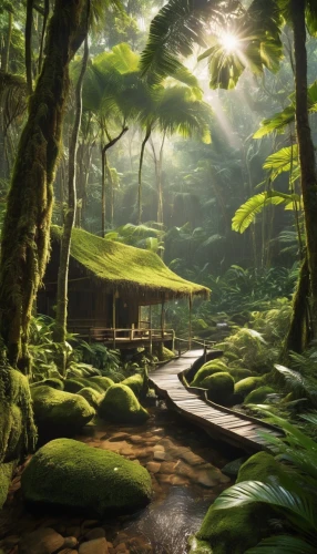 forest landscape,green forest,greenforest,rain forest,rainforest,tropical and subtropical coniferous forests,fantasy landscape,forest path,forest glade,fairy forest,world digital painting,elven forest,forest background,japan landscape,landscape background,valdivian temperate rain forest,hiking path,green landscape,cartoon video game background,nature landscape,Photography,General,Realistic