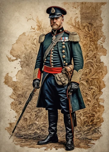 military officer,the sandpiper general,prussian,naval officer,napoleon i,admiral von tromp,military organization,non-commissioned officer,prussian asparagus,grenadier,brigadier,carabinieri,napoleon bonaparte,military uniform,orders of the russian empire,military person,napoleon,kaiser wilhelm ii,red army rifleman,infantry,Photography,General,Fantasy