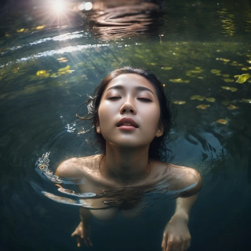 under the water,water nymph,submerged,under water,in water,immersed,water lotus,underwater background,underwater,vietnamese woman,nymphaea,submerge,siren,thermal spring,the body of water,woman at the well,girl on the river,sunken,water spring,asian woman,Photography,General,Cinematic