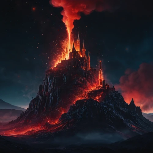 volcano,volcanic,fire mountain,lava,volcanism,volcanic landscape,devil's tower,the volcano,volcanic field,lava dome,volcanic eruption,magma,volcanos,pillar of fire,eruption,burning earth,krafla volcano,fire in the mountains,fire background,volcanoes,Photography,General,Fantasy