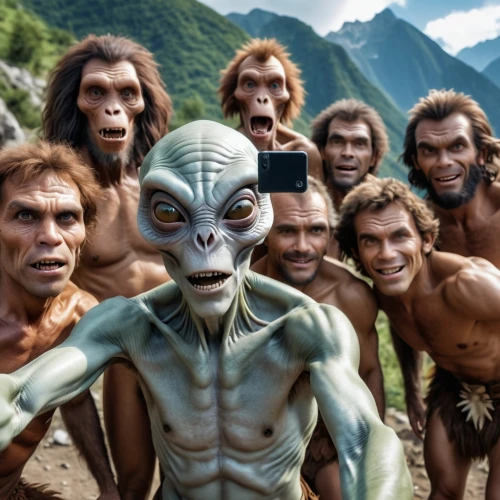 neanderthals,the blood breast baboons,ancient people,primitive people,human evolution,the h'mong people,primates,monkey gang,aborigines,papua,great apes,tribe,non-human beings,baboons,uakari,papuan,primitive person,neanderthal,mandrill,island residents,Photography,General,Realistic