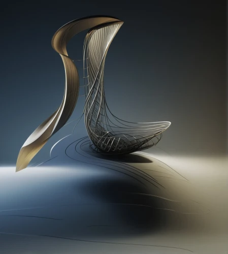 sinuous,chaise longue,steel sculpture,chaise,stiletto-heeled shoe,curved ribbon,celtic harp,abstract design,decanter,chaise lounge,torus,swan feather,high heeled shoe,harp,3d object,biomechanical,winding staircase,wind edge,kinetic art,3d bicoin,Photography,General,Realistic