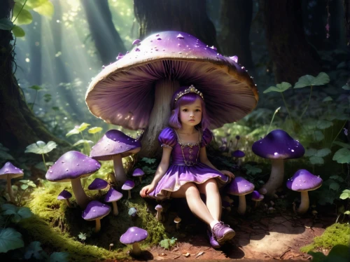 fairy forest,little girl fairy,mushroom landscape,faery,umbrella mushrooms,faerie,forest mushroom,agaric,fairy world,forest anemone,fae,fairy house,fairy village,child fairy,forest mushrooms,fairy,edible mushroom,alice in wonderland,tree mushroom,fairies,Conceptual Art,Fantasy,Fantasy 11