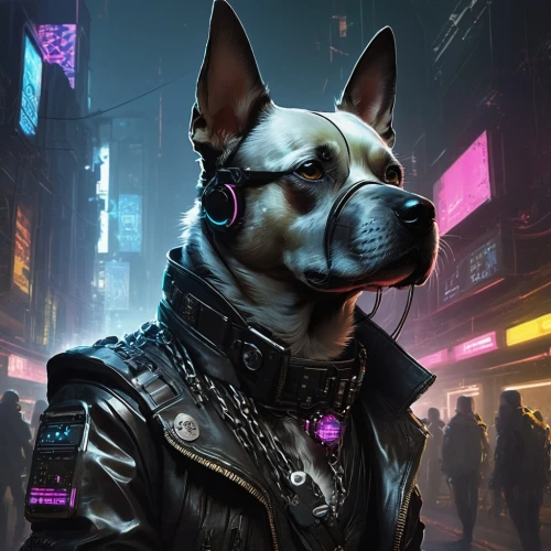 cyberpunk,police dog,street dog,a police dog,streampunk,doberman,canine,jackal,dog street,vigilant dog,pariah dog,scent hound,posavac hound,companion dog,dog look,street dogs,working dog,stray dog,eurohound,akbash dog,Conceptual Art,Fantasy,Fantasy 11