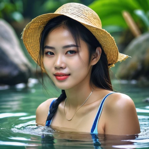 vietnamese woman,vietnamese,vietnam,miss vietnam,vietnam's,phuquy,bia hơi,vietnam vnd,paddler,hua hin,girl on the river,cambodia,girl wearing hat,viet nam,asian girl,asian woman,nymphaea,thai,thermal spring,water nymph,Photography,General,Realistic