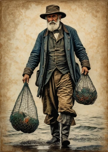 fisherman,fishmonger,version john the fisherman,commercial fishing,thames trader,fishermen,waste collector,man at the sea,merchant,peddler,pilgrim,types of fishing,fish-surgeon,fishing gear,stevedore,vendor,rubbish collector,basket weaver,fisher,scrap collector,Photography,General,Fantasy