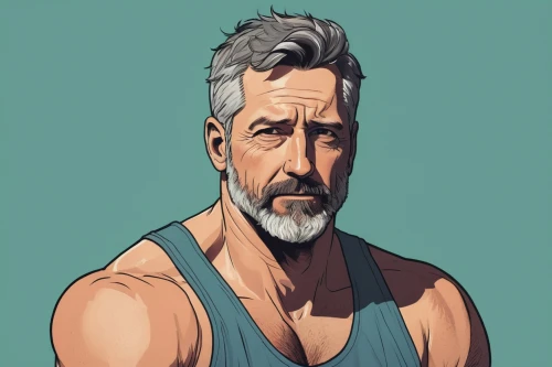 silver fox,old man,man portraits,elderly man,grey fox,aging icon,white beard,the old man,muscle icon,old person,grandpa,old human,grandfather,male character,popeye,steve,beard,portrait background,tony stark,older person,Illustration,American Style,American Style 11