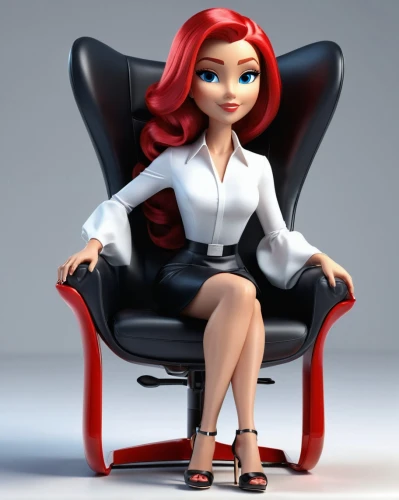 bussiness woman,businesswoman,business woman,business girl,girl sitting,sitting on a chair,woman sitting,office chair,business women,secretary,businesswomen,redhead doll,women in technology,3d figure,office worker,receptionist,animated cartoon,designer dolls,business angel,female doll,Unique,3D,3D Character