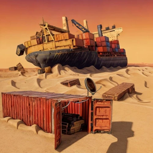 shipwreck,container freighter,scrap truck,cargo containers,a cargo ship,container transport,scrap dealer,depot ship,containers,cargo ship,container,rust truck,ship wreck,merchant train,cargo,scrap trade,cargo port,pirate treasure,ship yard,tank ship,Game Scene Design,Game Scene Design,Western Style