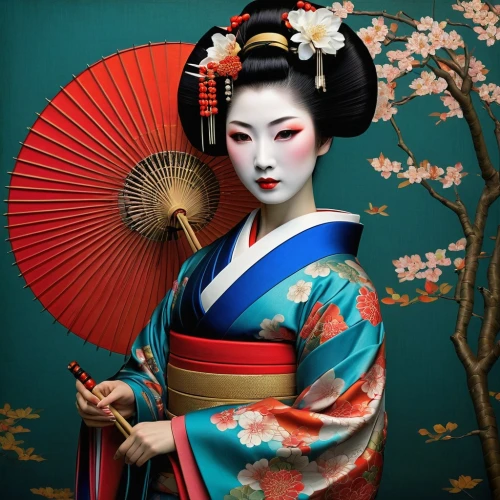 geisha girl,geisha,japanese woman,japanese art,oriental princess,oriental girl,japanese culture,japanese style,japanese doll,oriental painting,oriental,the japanese doll,japanese floral background,taiwanese opera,ikebana,peking opera,kimono fabric,japanese patterns,japanese,chinese art,Illustration,Realistic Fantasy,Realistic Fantasy 08