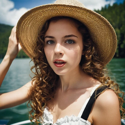 girl wearing hat,sun hat,straw hat,beret,summer hat,high sun hat,brown hat,sombrero,hat,leather hat,pink hat,portrait photography,natural cosmetic,girl on the boat,woman's hat,the hat-female,women's hat,countrygirl,little hat,ordinary sun hat,Photography,Artistic Photography,Artistic Photography 14