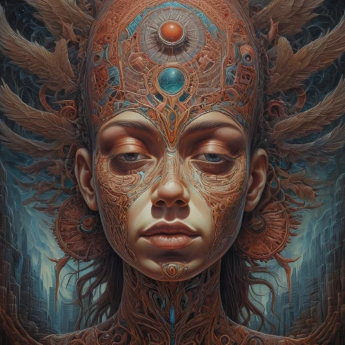 third eye,shamanic,shaman,meridians,symbiotic,medusa,fantasy portrait,psychedelic art,mirror of souls,priestess,aura,mystical portrait of a girl,astral traveler,gemini,biomechanical,shamanism,echo,gorgon,fantasy art,pachamama,Conceptual Art,Fantasy,Fantasy 01