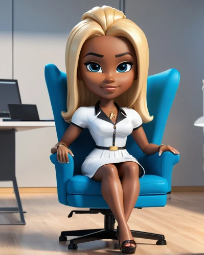 businesswoman,business woman,business girl,secretary,office worker,bussiness woman,blur office background,girl sitting,business women,sitting on a chair,blonde on the chair,office chair,cute cartoon character,businesswomen,receptionist,girl at the computer,animated cartoon,ceo,business angel,work from home,Unique,3D,3D Character