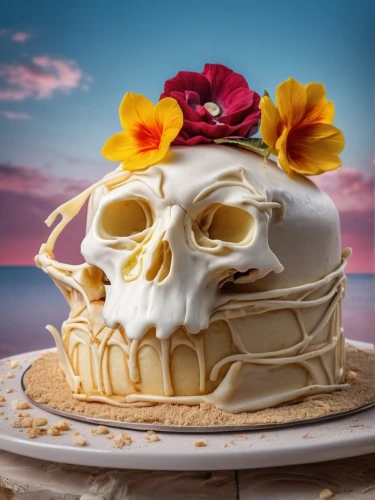 day of the dead skeleton,a cake,el dia de los muertos,baked alaska,calaverita sugar,dia de los muertos,sugar skull,wedding cake,easter cake,fondant,pavlova,skull with crown,day of the dead,sugar paste,cake decorating,culinary art,vanitas,cassata,pastry chef,sugar skulls,Photography,General,Realistic